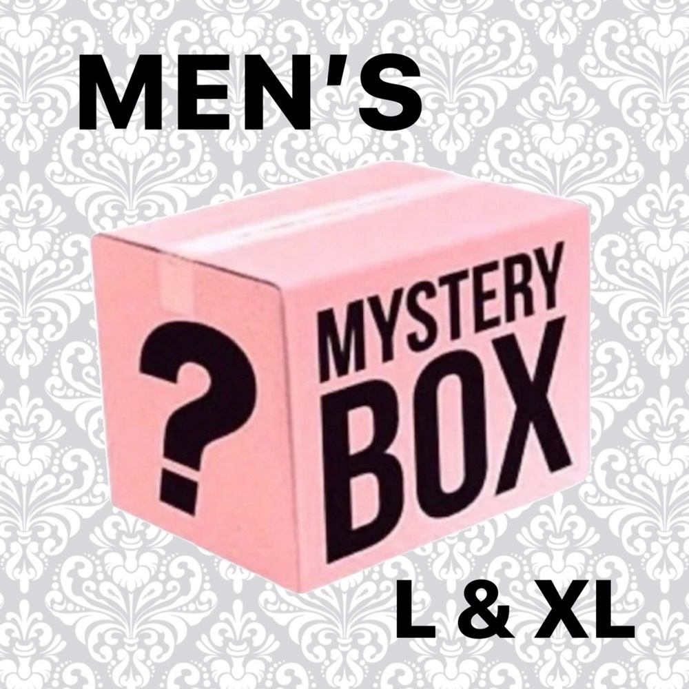 Mens size Large and X-Large mystery clothing box - approximately 5 pounds